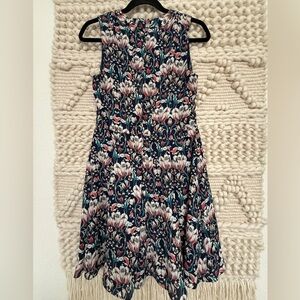 Banana Republic Floral Midi Dress - Navy and White